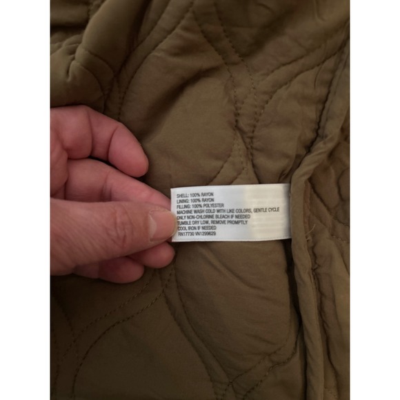 Knox Rose Quilted Snap Front Jacket Olive Green XL grandma core - Picture 4 of 6